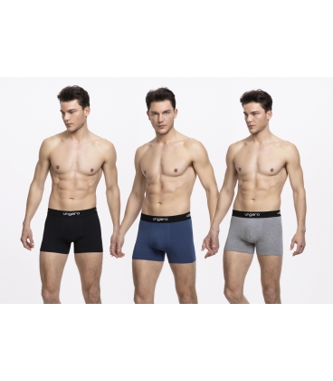 Pack 3 - Boxer Erick Ungaro Grey/Blue/Black