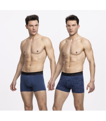 Pack 2 - Boxer Marc Navy/Print