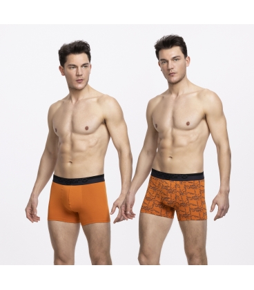 Pack 2 - Boxer Marc Orange/Print