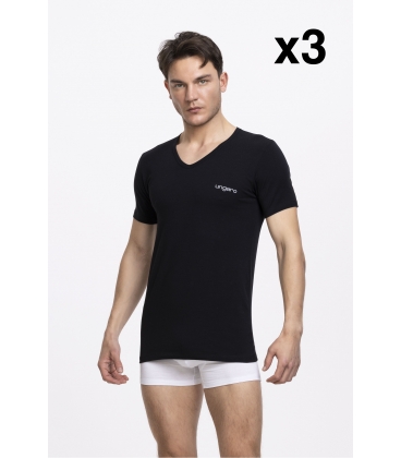 Pack 3-T-Shirt EA "V" Ungaro Black