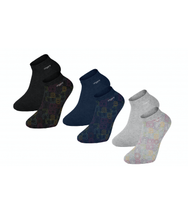 Pack 3 Invisible Socks Ungaro Black/Navy/Grey