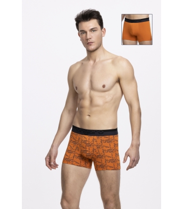 Pack 2 - Boxer Marc Ungaro Burnt Orange/Print